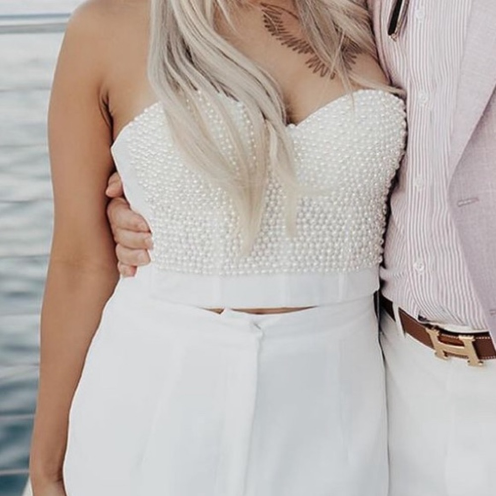 Pearl corset top